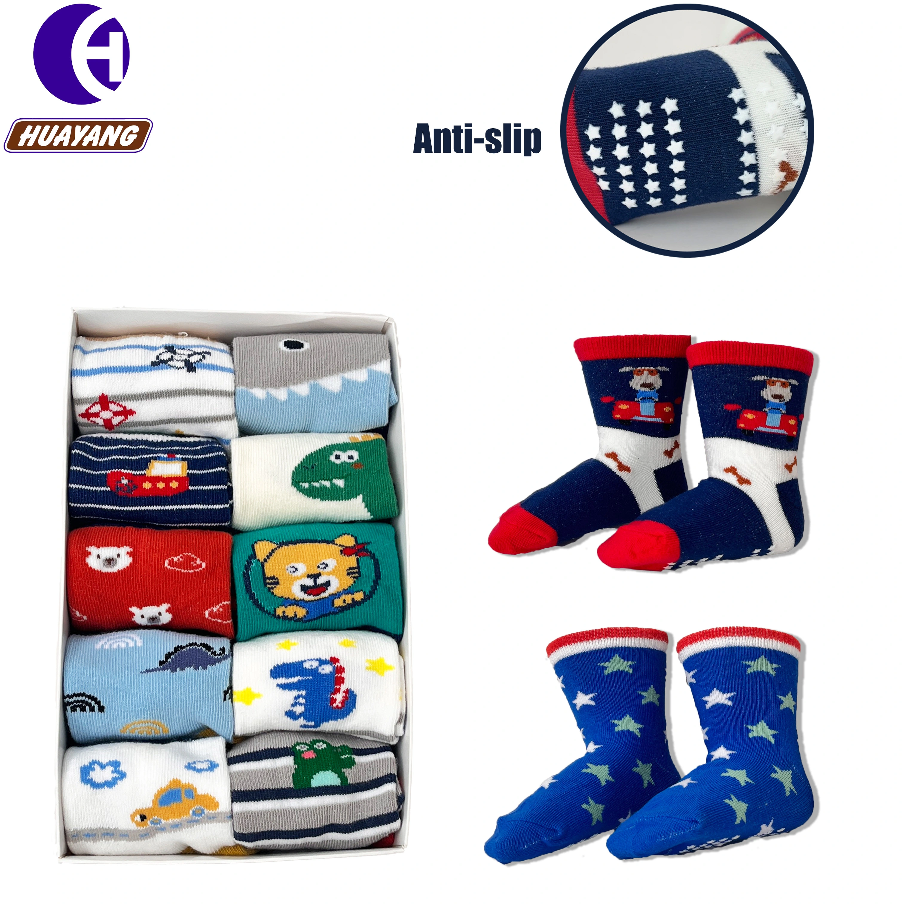 Chaussettes tricotées antidérapantes de haute qualité pour enfants, respirantes et confortables 1