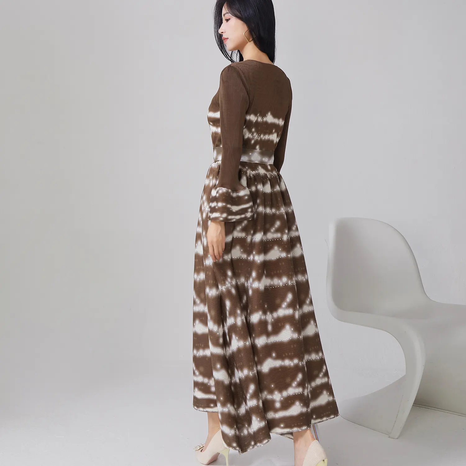 Sleeveless Pleated Gown DG-ZRZZ-2341 by Pleats Clothing 3