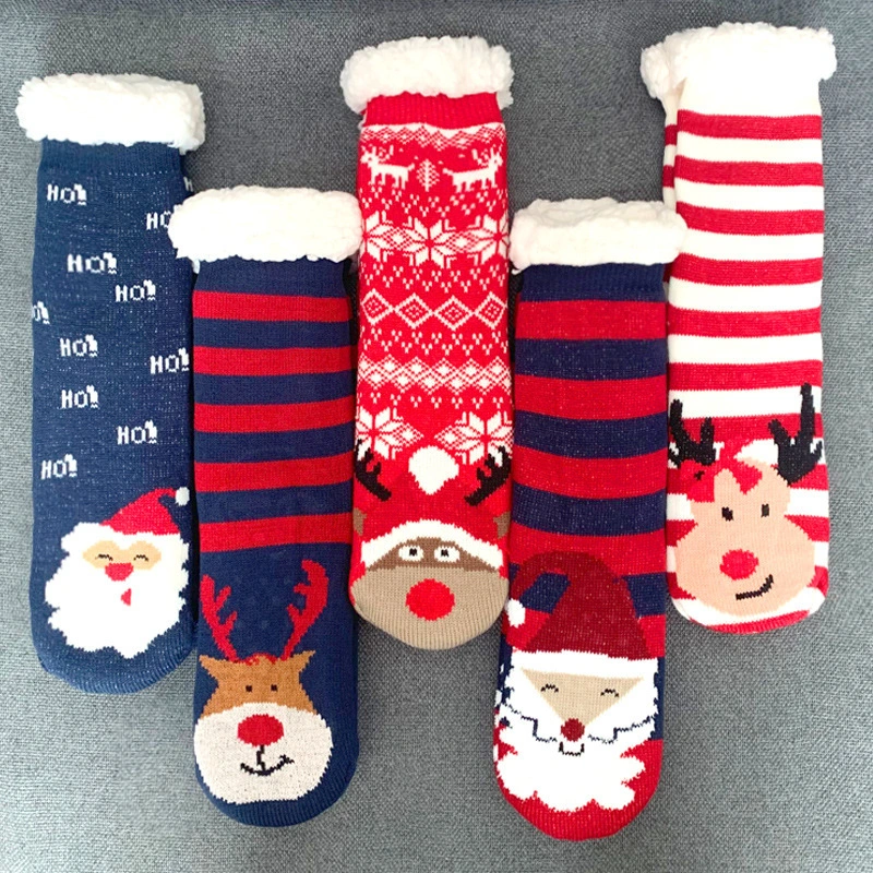 Winter Fleece Thermal Anti-slip Customized Socks 1