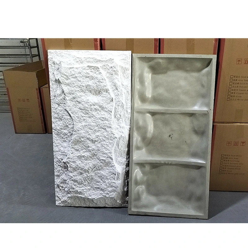 Good Quality White Pu Mushroom Stone Panel Artificial 9 Brick Components Panel Pu Round Plate Components Panel In Huizhou 1