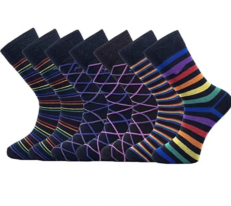 Customized Men Cotton Dress Socks - Factory Free Sample - Business Socks 1