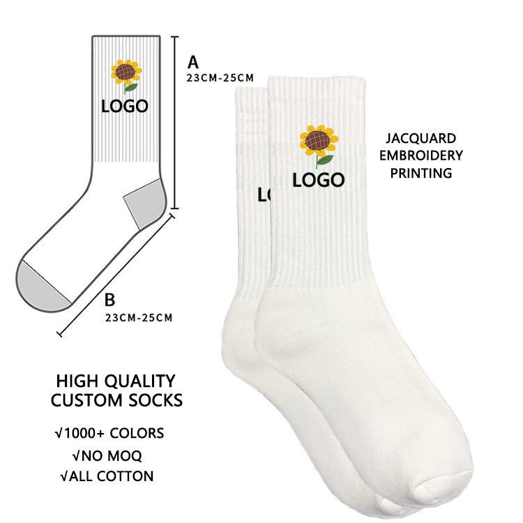 Chaussettes tricotées à la cheville pour enfants et adultes, avec Logo personnalisé, coton et Polyester de haute qualité 1