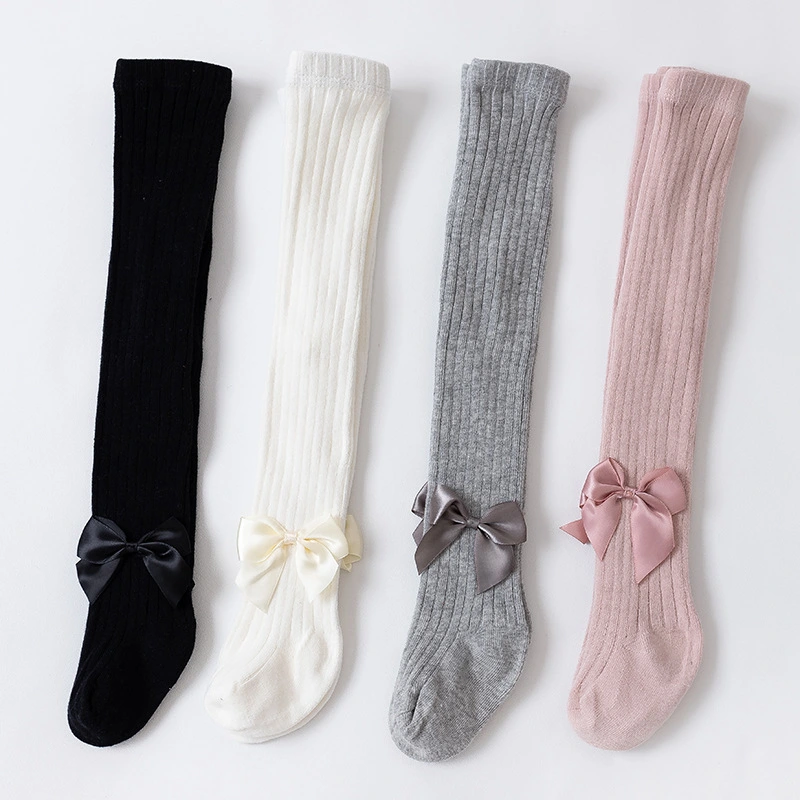 Collants pour enfants personnalisés de haute qualité avec nœud pour filles 1