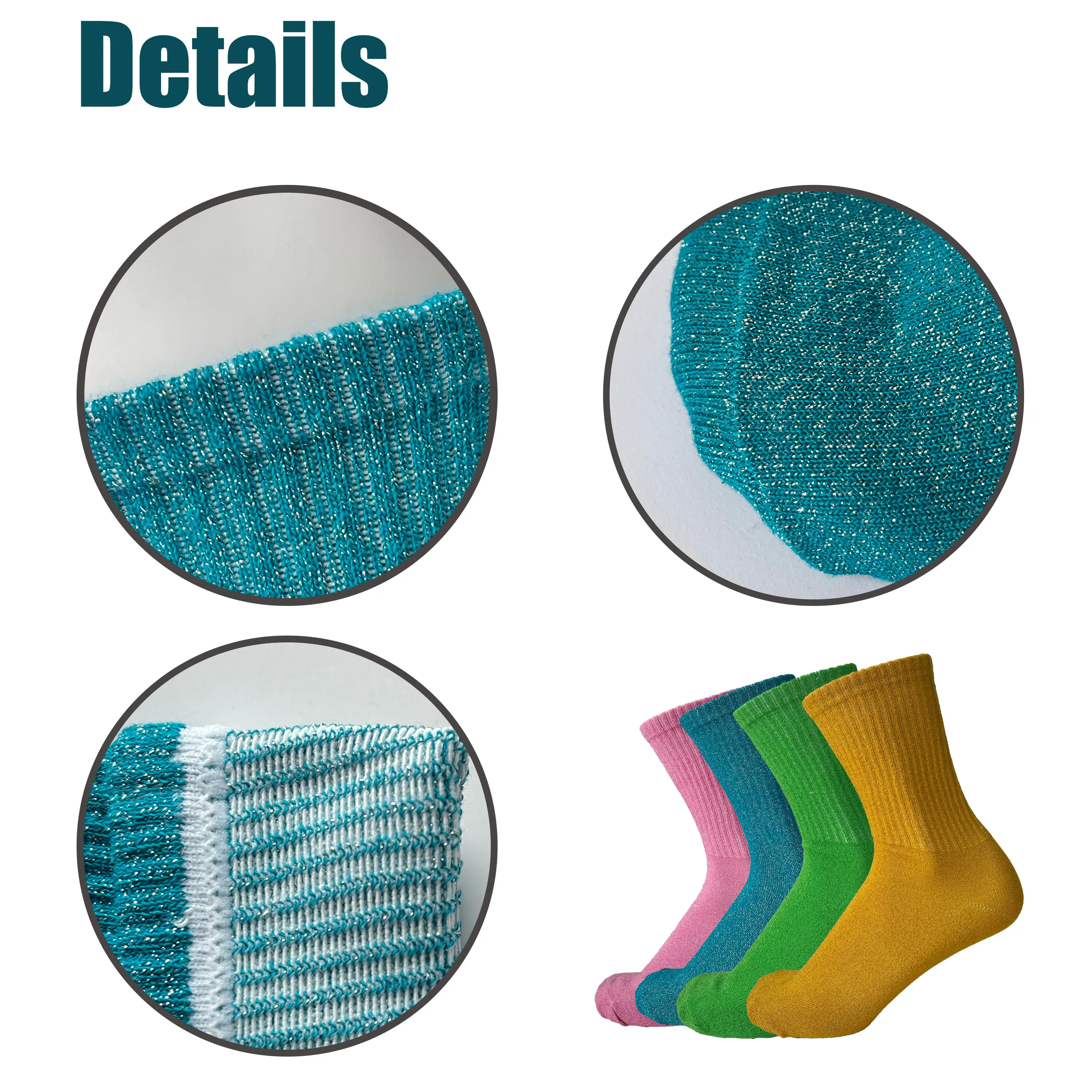 Toddler Socks with Grips Shiny Stocking - - Huayang 3