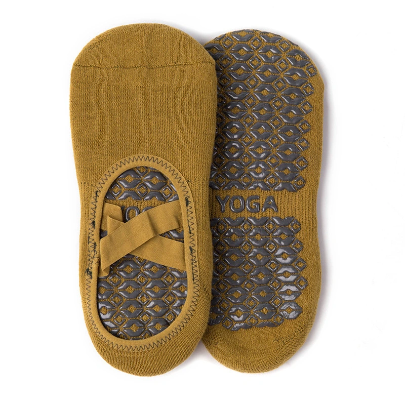 Cotton Yoga Socks For Yoga And Pilates Fitness Anti-slip Grip 1