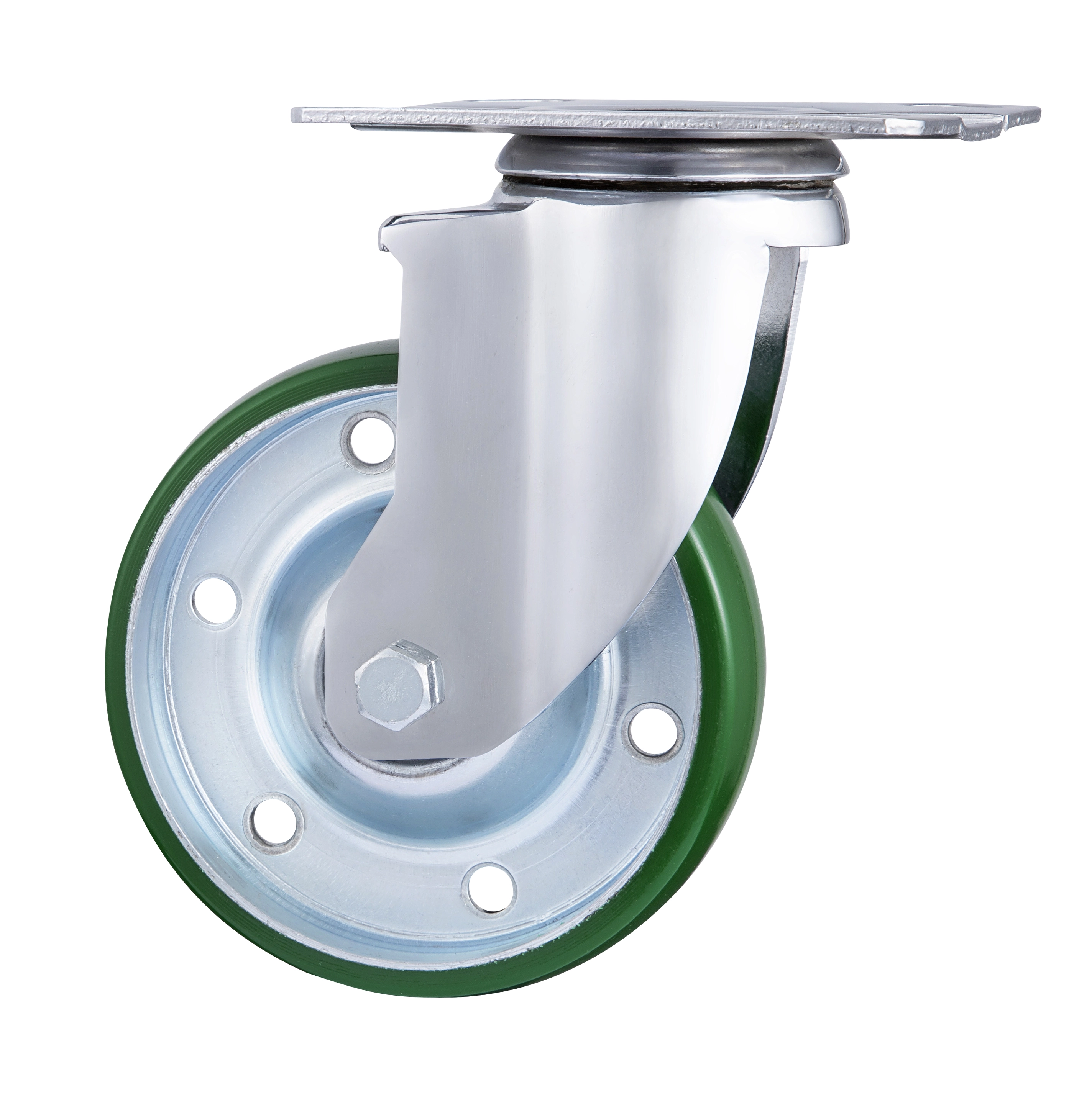 4/5/6 Inch Trolley Cast Iron Polyurethane Caster Wheel Medium Heavy Duty Pu Industrial Casters 1
