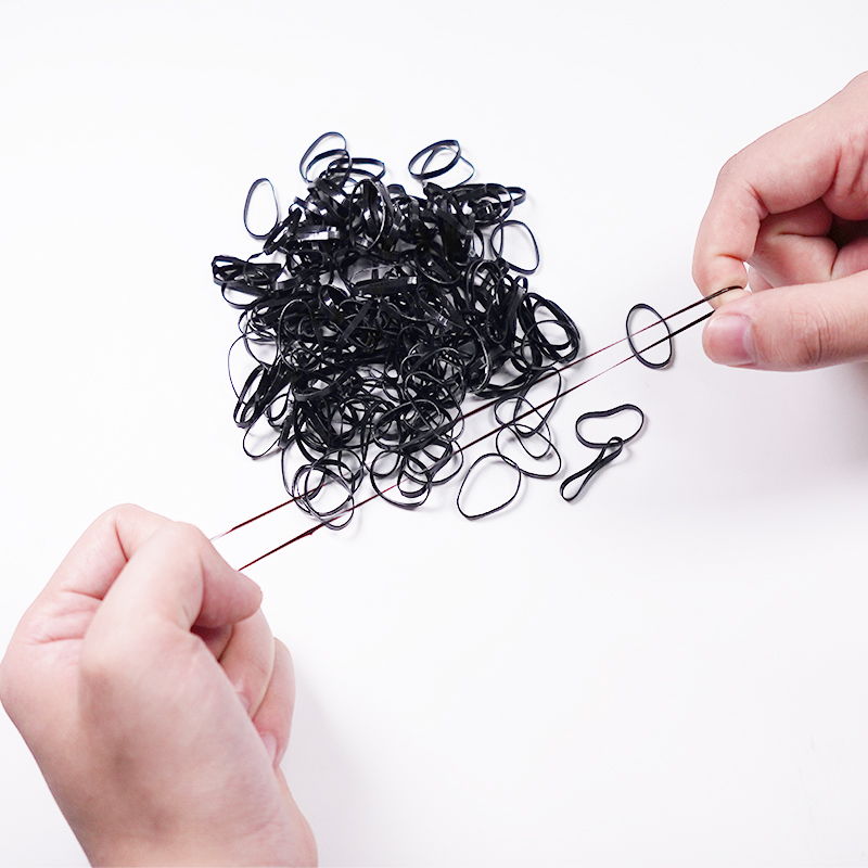 Black TPU Rubber Bands, High Elastic Durable Stretch Rings for Office Packaging 2