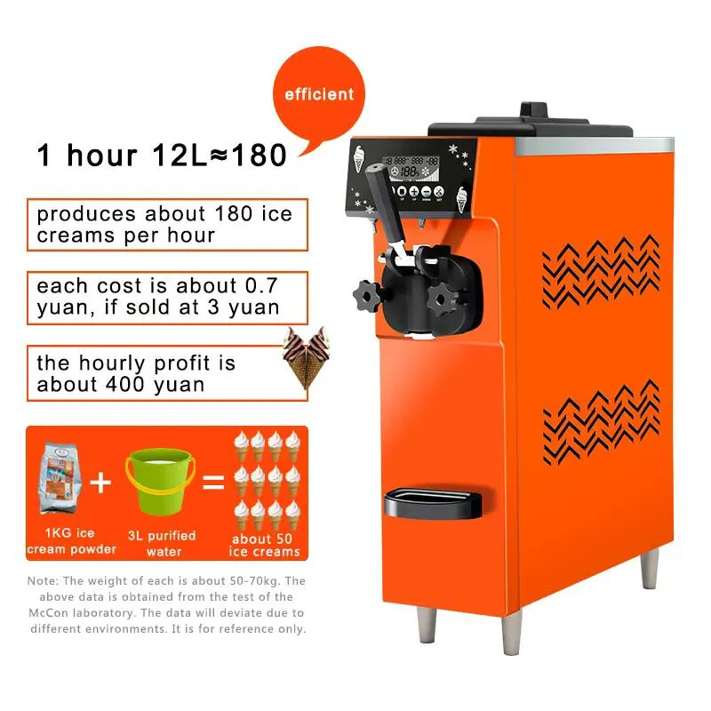 Machine à crème glacée molle commerciale pour la fabrication de crème glacée 6