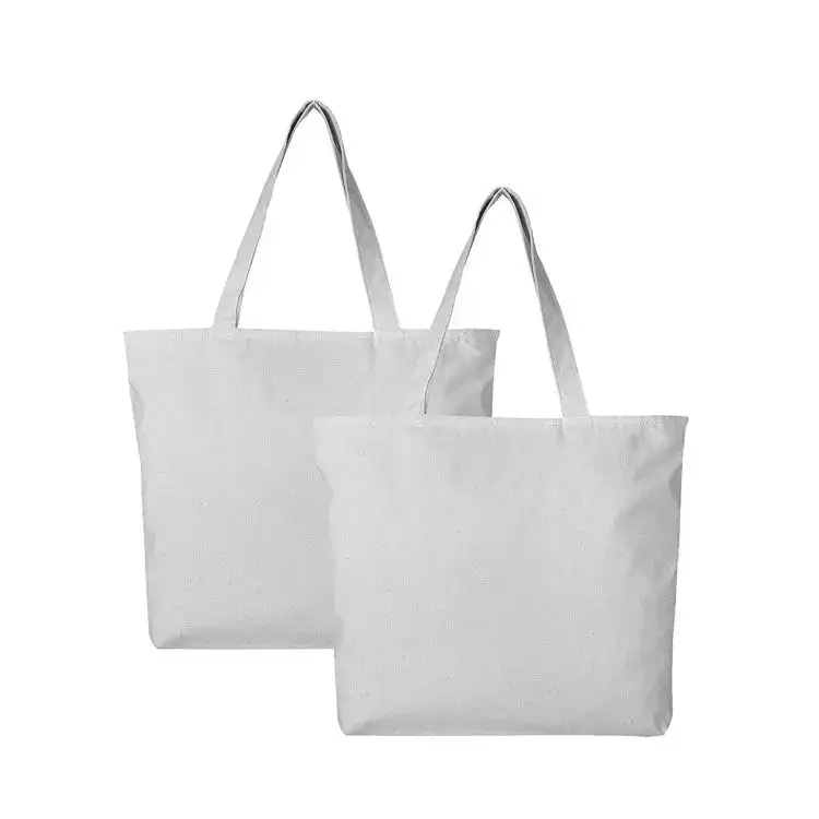 Promotional custom text pattern reusable everyday shopping tote bag made of canvas 1