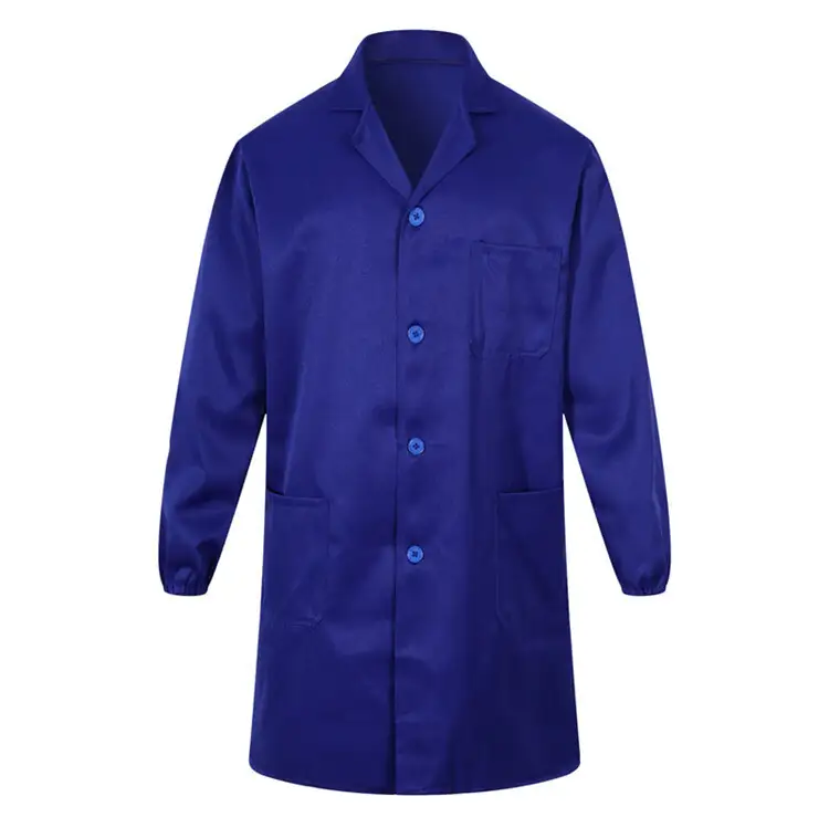 Professional-grade long-sleeved lab coats with multiple pockets 1
