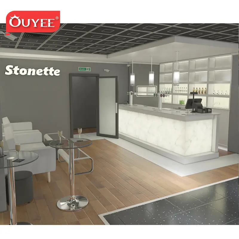 مخطط تصميم داخلي لأثاث صالة ومطعم النادي الليلي 1