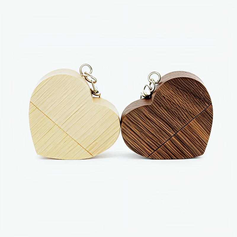 Wooden Heart USB Flash Drive for Wedding and Gifts 1