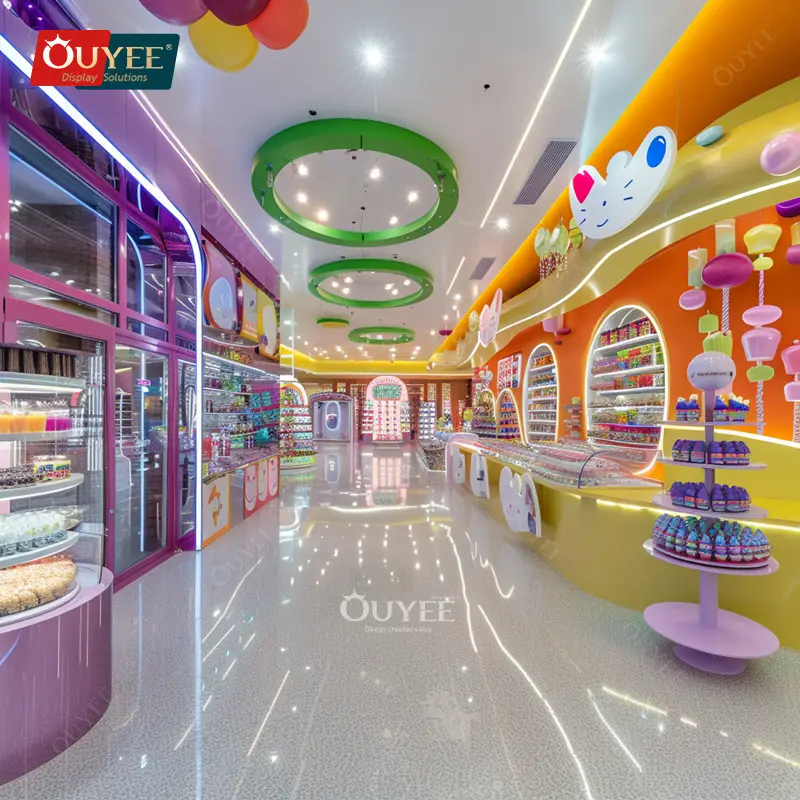 Süßwarenladen-Schränke, Snack-Auslage, Schokoladenregal 1