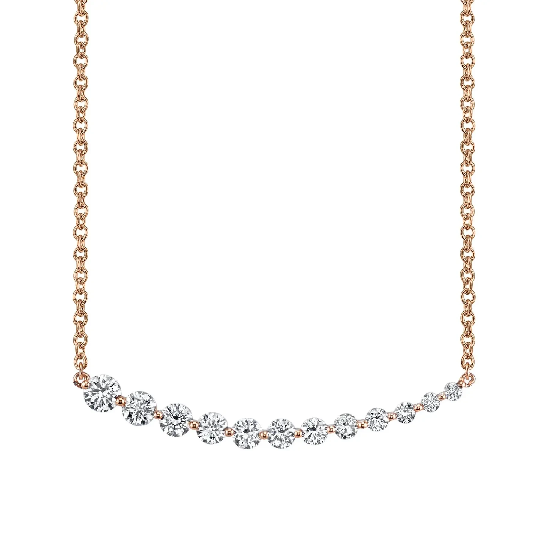 Collier de diamant diplômé des femmes Collier de chaîne de tennis en or 18 carats 18 Def Moissanite 9.5CTW 1