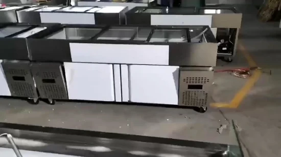 Seafood Ice Display Table Freezer Store Layer Style Temperature Controlled 1