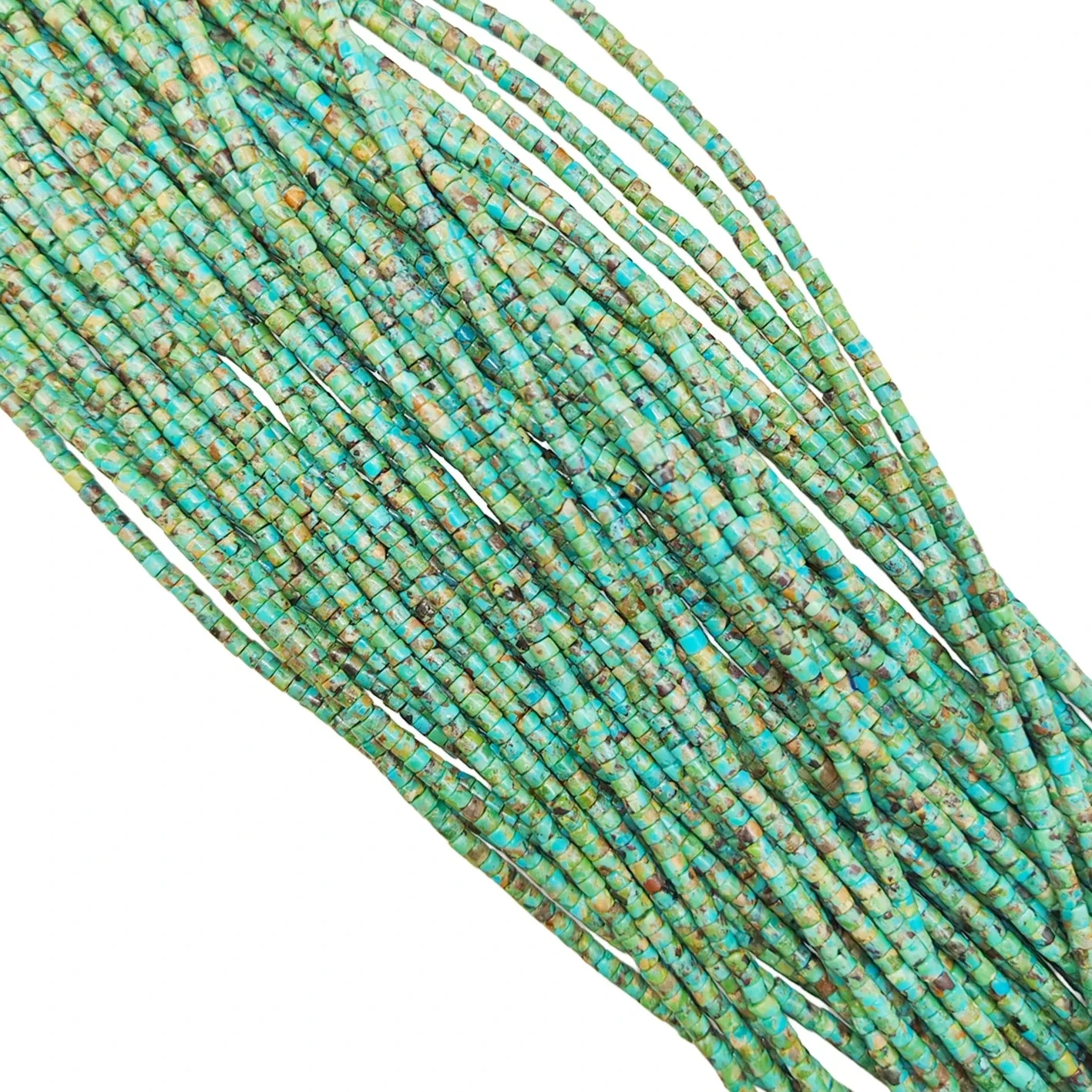 Natural Turquoise Heishi Bead Blue And Green Turquoise 16inch 4mm Diy Mkiang Jewelry 1