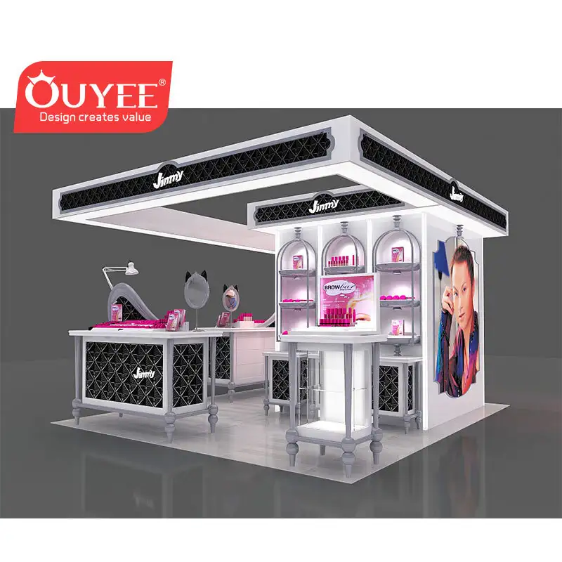 Quiosque de Exibição de Cosméticos OUYEE para Shopping Center, Expositor para Produtos de Cuidados com a Pele 1