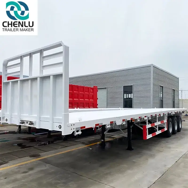Flatbed Trailer Semi Truck with Custom Services 1820mm 7