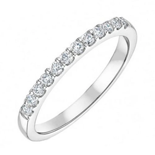 0.23ct Brilliant Cut Diamond 18k White Gold Half Eternity Ring 1