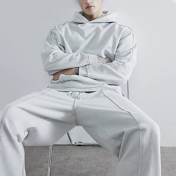High Quality Essentials Oversized Hoodie Manufacturer Heavyweight French Terry 100% Cotton Cropped Hoodie For Men 1