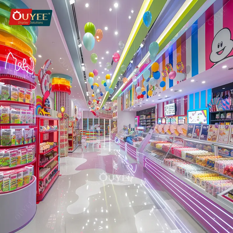 Negozio di cioccolato, banco espositivo di caramelle e lecca-lecca 1