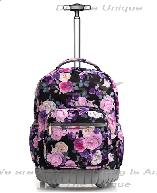 Wheeled Rolling Backpacks Multi-compartment College Books Laptop School Bag Business Trip Carry-on Rolling Backpack Trolley Kids 1