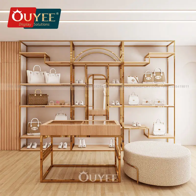 Mesa expositora e balcão para loja de roupas 1