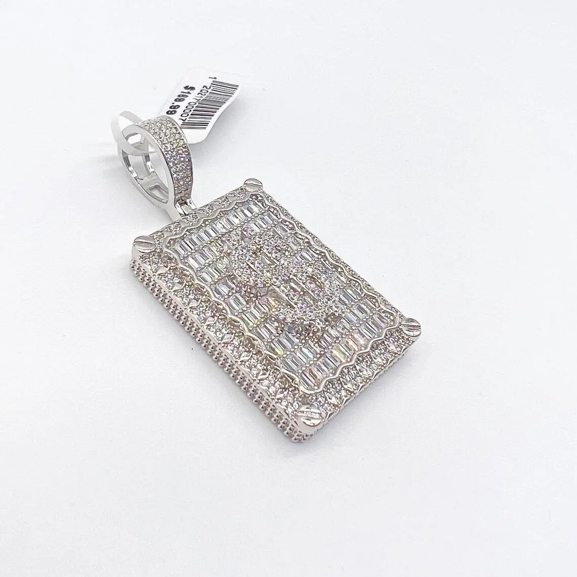 Style Hip Hop 10k Gold Dollar Money Pendant Collier avec collier en or Moissanite Diamond en or 1