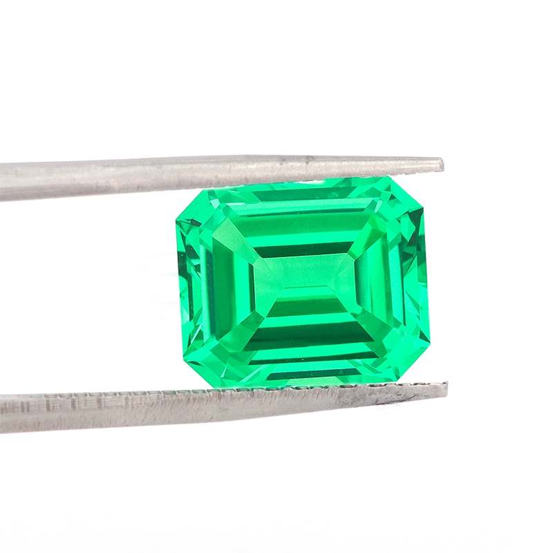 Wholesale Grc Emerald Cut Certified Lab Grown Green Loose Stone Luxury Custom Jewelry Gemstones Synthetic Stone Gems Diamond 1