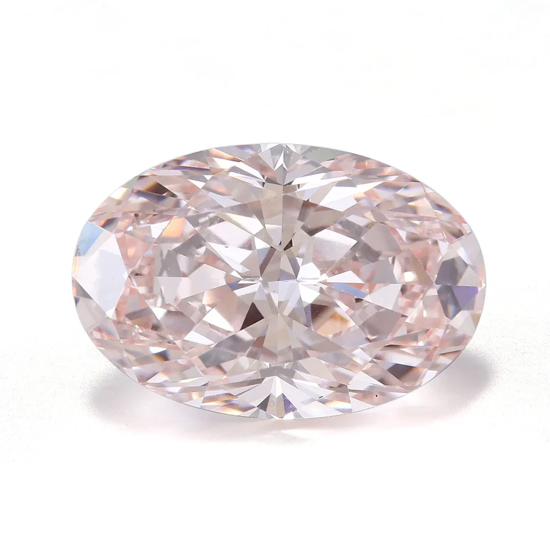 Igi Certified Diamond Lab Grown Diamond Color 3.49ct Vvs Fancy Sukura Pink Oval Cut Cvd Lab Grown Loose Diamond 1