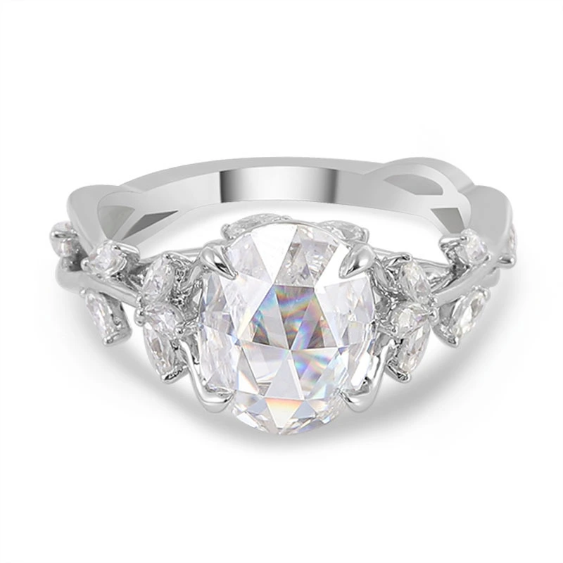 Anneau de mariage bijoux femmes fiançailles doigts 14K or blanc Moissanite Diamond Wedding Fashion Luxury Luxury High Quality Girl Ring 1