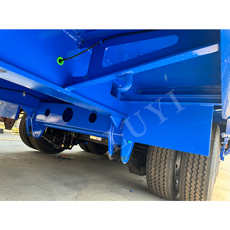 3 eje 40t, 50t, 60t, 100t Lowboy Box Trailer completo 7