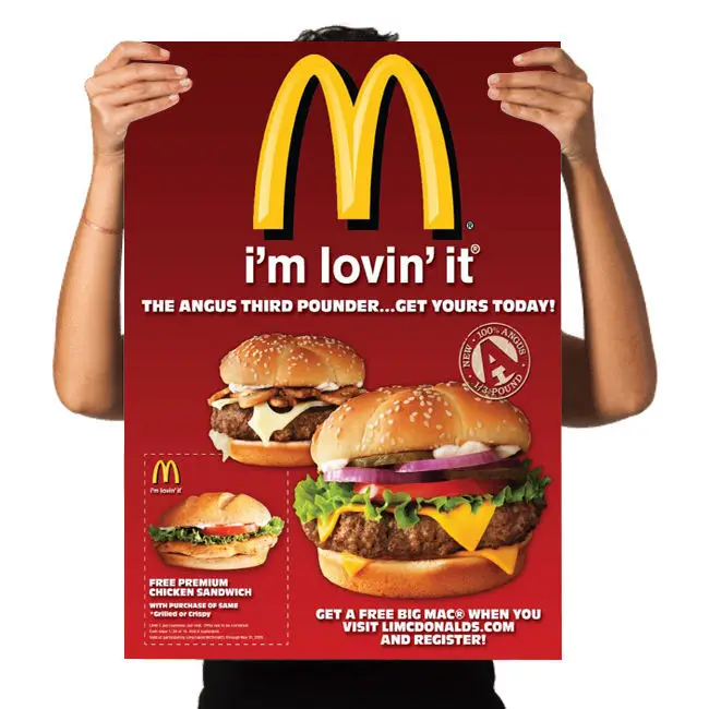 Low-cost advertising adhesive paper printing, large-sized product business photo poster printing 1