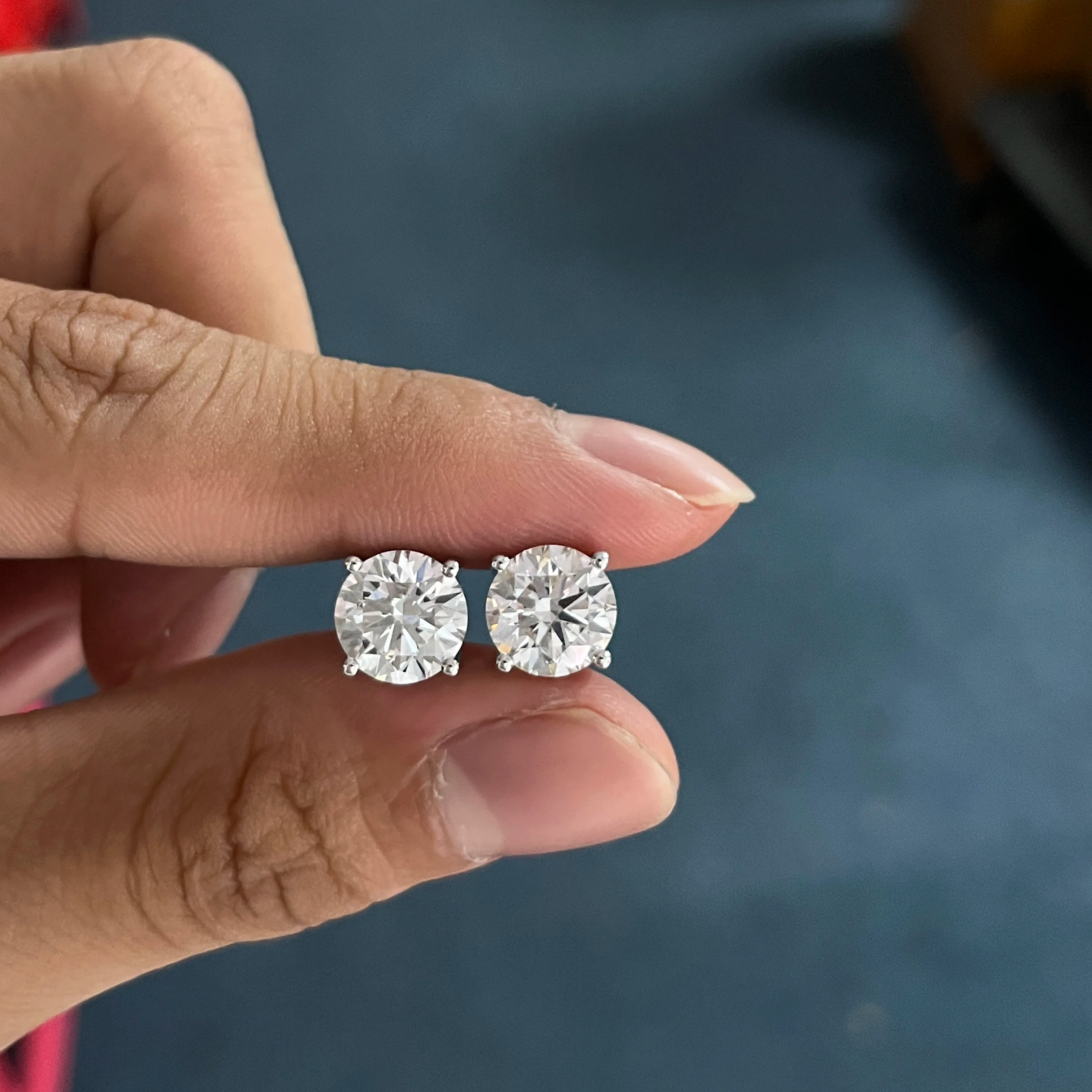 Fine Jewelry Earrings Drop Ship14k Gold Lab Grown Diamonds 6ct Per Pair Cvd Diamond Earring Woman Luxury Lab Grown Diamond Earin 1