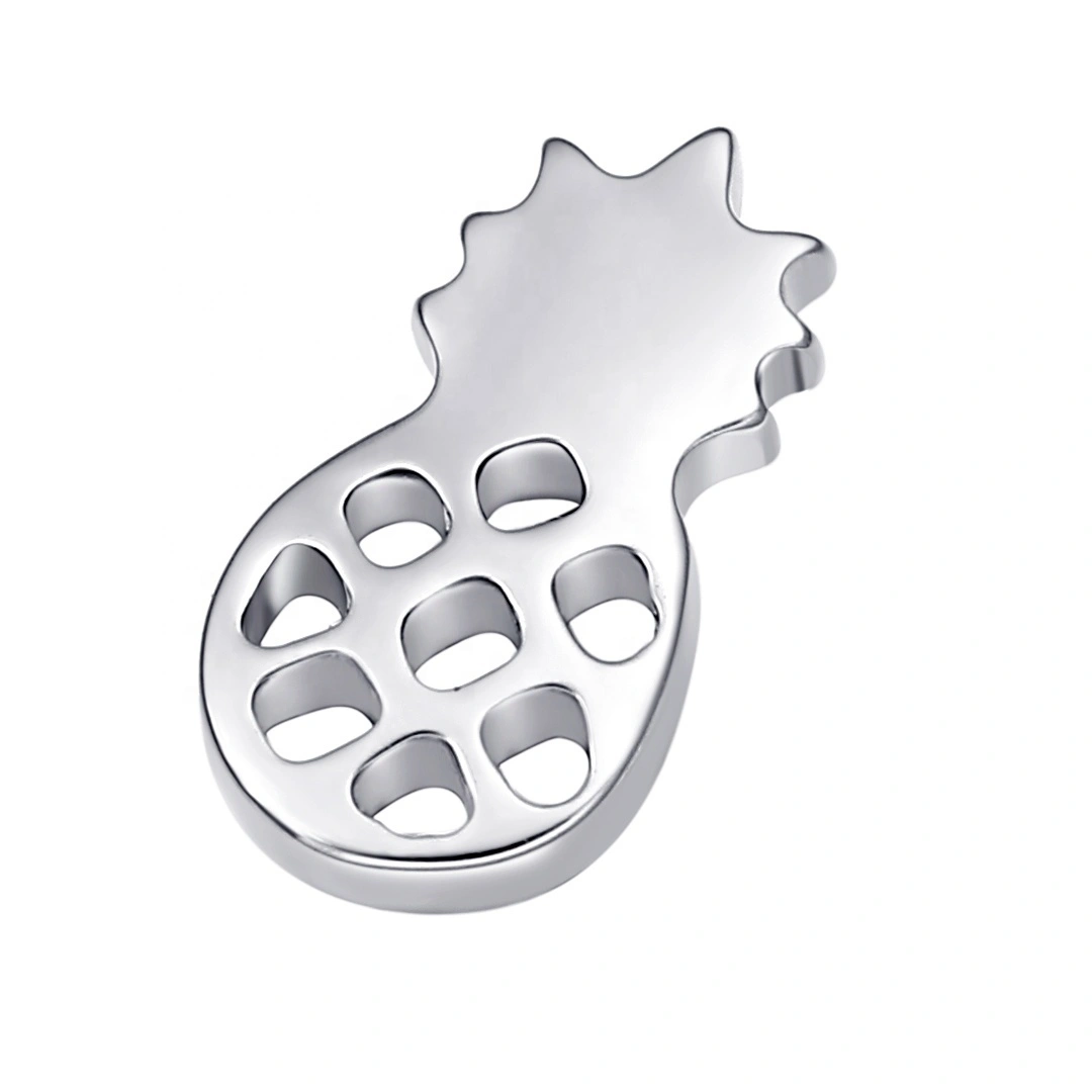 Piercing Eternal Metal ASTM F136 em formato de abacaxi de titânio com rosca interna 1