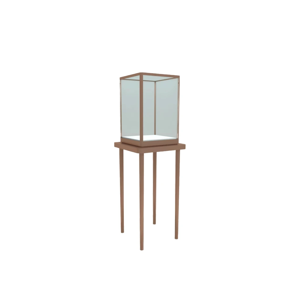 Customized glass jewelry metal display case for mall showroom 1