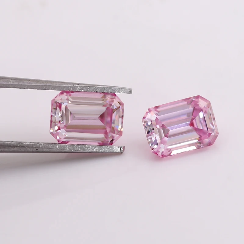Pink Color Vvs Moissanite Loose Stones Emerald Cut Moissanite Jewelry For Ring White Color Loose Diamond Moissanite 1