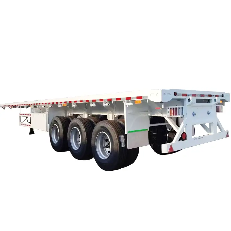 18 Wheeler Flatbed Trailer for Sale 2axle 3Axles 4axle by Chenlu Trailer 2