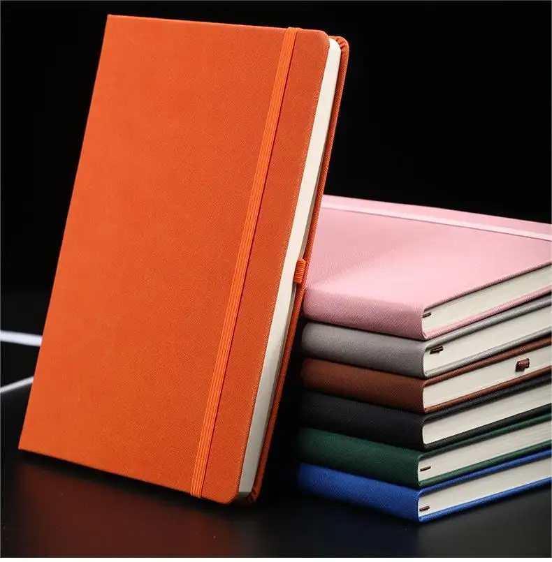 High Quality A5 A6 Elastic Bound Notebook with Wear-proof PU Cover-1 4