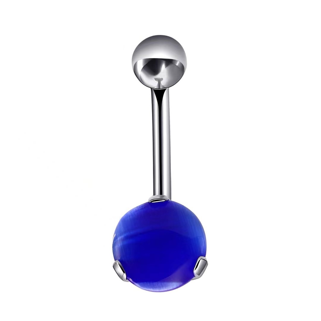 Eternal Metal Titanium Belly Button Navel Ring With Prong Set Zircon Astm F136 Piercing Body Jewelry 1