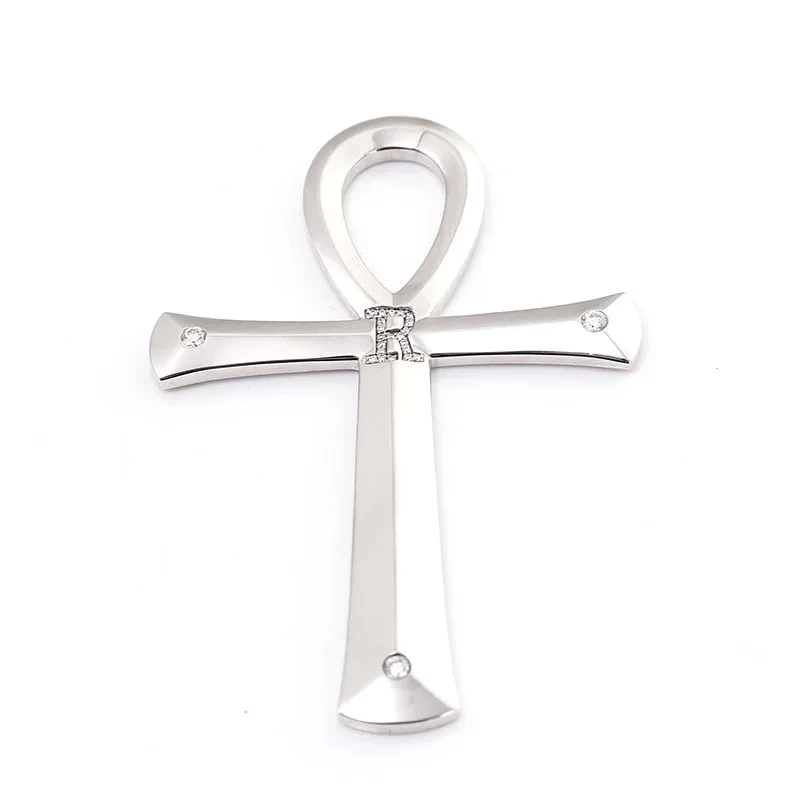 Custom Hip Hop Egyptian Cross Ankh Pendant Necklace Hip Hop Jewelry Cross Charms Pendant 18k Gold Ankh Pendant Egyptian Charms 1