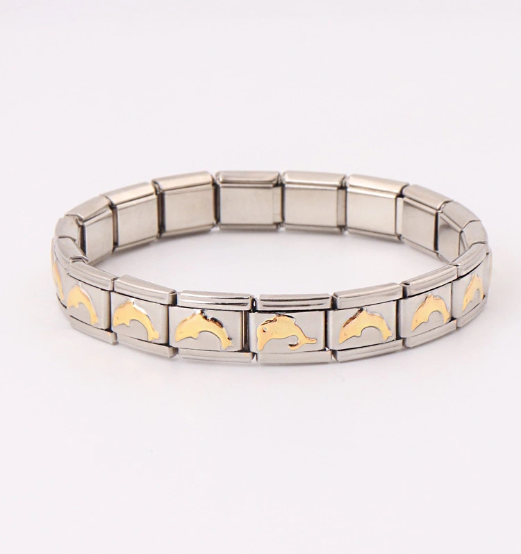 Hot Selling Personalized Dolphin Bracelet Made Of Stainless Steel Not Fading Italian Charm Detachable Bracelet 1
