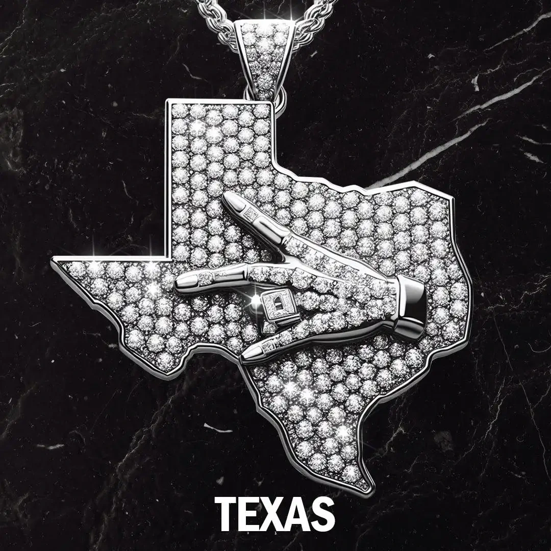 Hip Hop Vvs Moissanite Pendant Map Custom 925 Sterling Silver Iced Out Name Letter Custom Moissanite Pendant 1