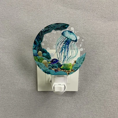 3D OEM Acrylic night light GL-SM Whale Ocean Acrylic Lamp For Indoor Bedroom Atmosphere Socket Night Light 1