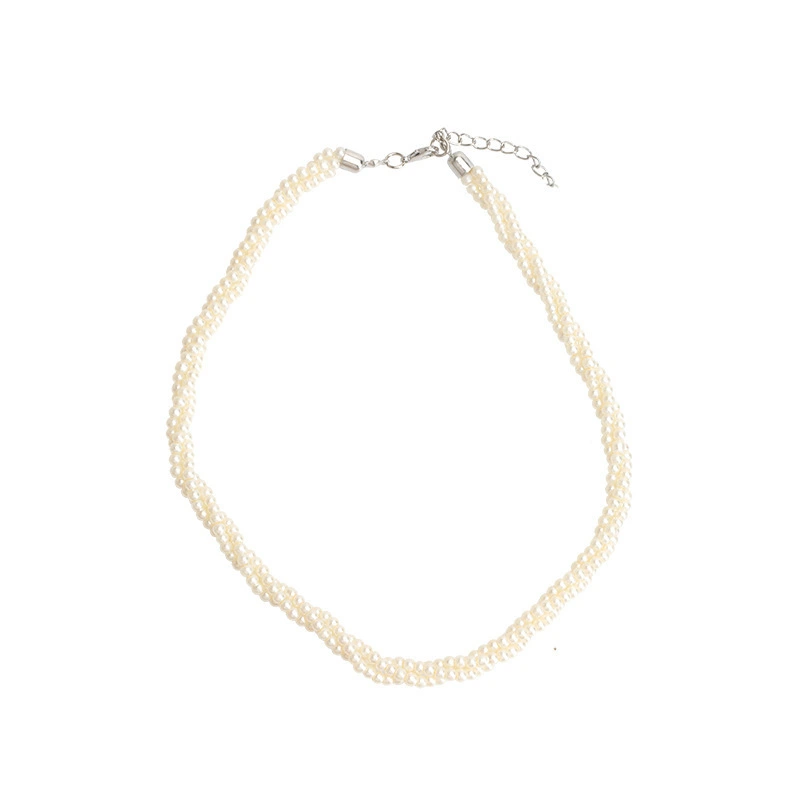 Wholesale 2023 High Quality Simple Multi-layer Retro French Elegant Fashion Boutique Chain Head Beads Necklace 1