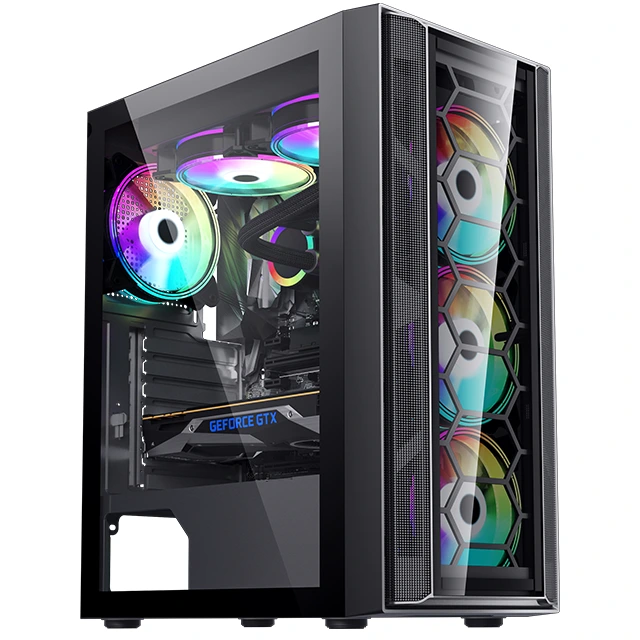 Pc Desktop Case Rgb Backlit Style Pc Gamer Towers Aluminum Customize Gaming Computer Case 1
