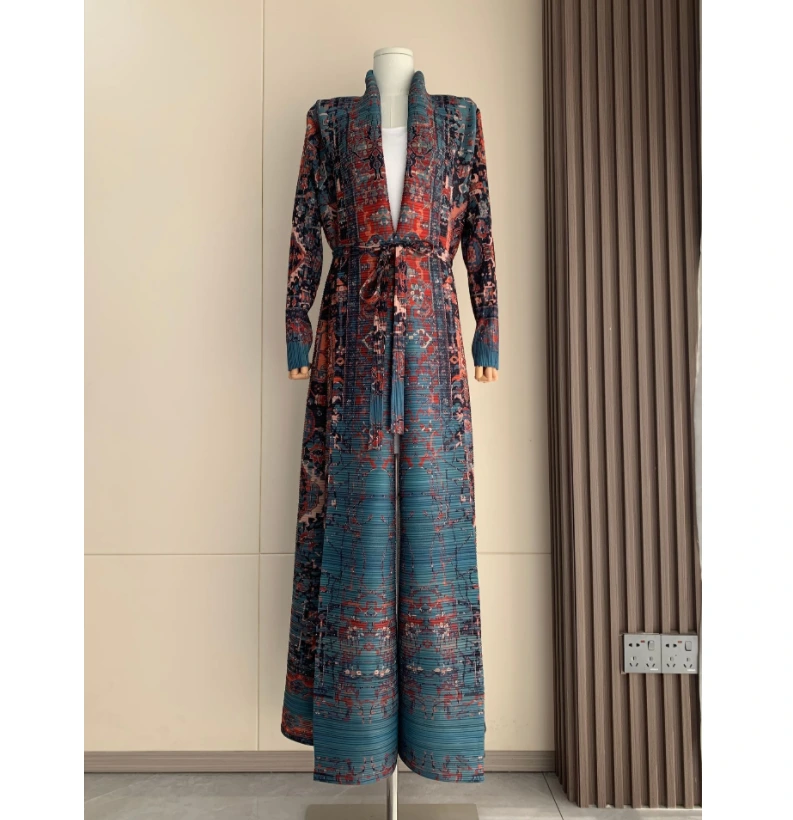 Plis Vêtements Ventes directes d'usine Livraison rapide 2024 Dernière conception personnalisée Abaya musulmane plissée longue fournisseur femmes imprimées Abaya 1