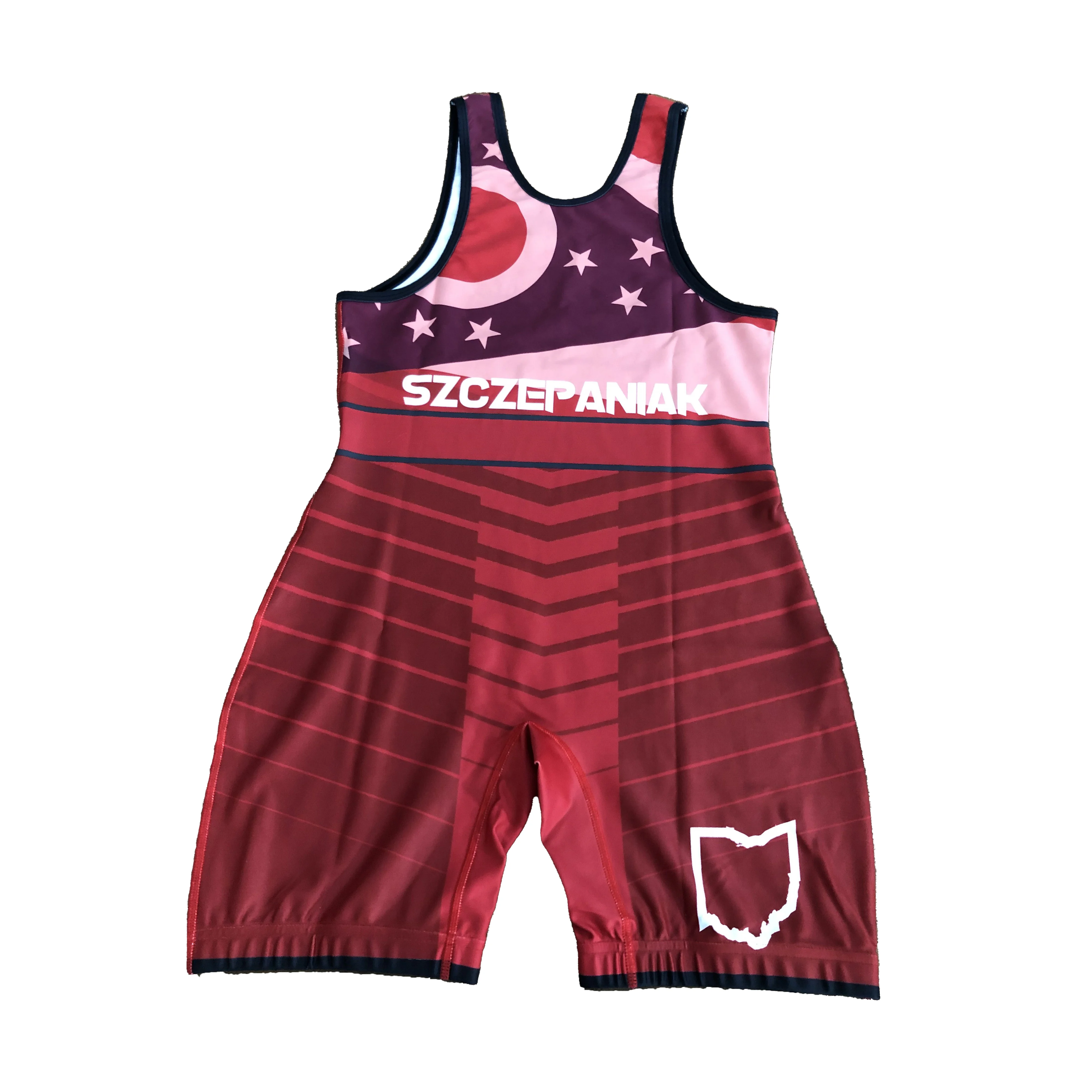Singlet de luta livre personalizado por sublimação 6
