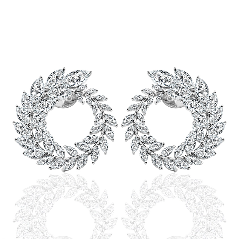 Trendy Earrings Jewelry Women Moissanite Diamond Earring 10k 14k 18k Solid Gold Jewelry For Women Moissanite Stud Earrings 1