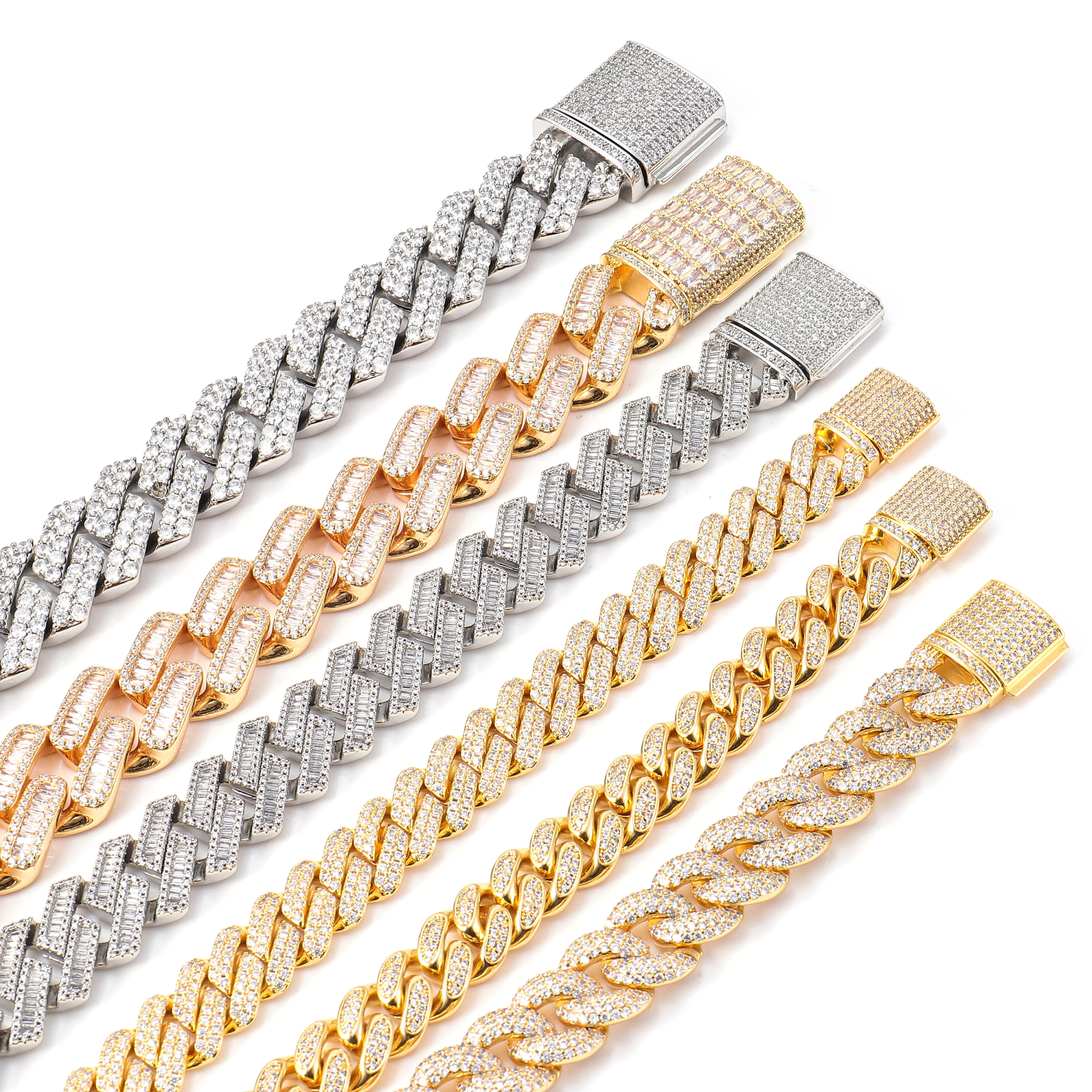 Pass Tester 10mm Gold Plated Cuban Link Chain Def Vvs Hip Hop Jewelry Cuban Chain Necklaces Moissanite Gold For Women Men 1